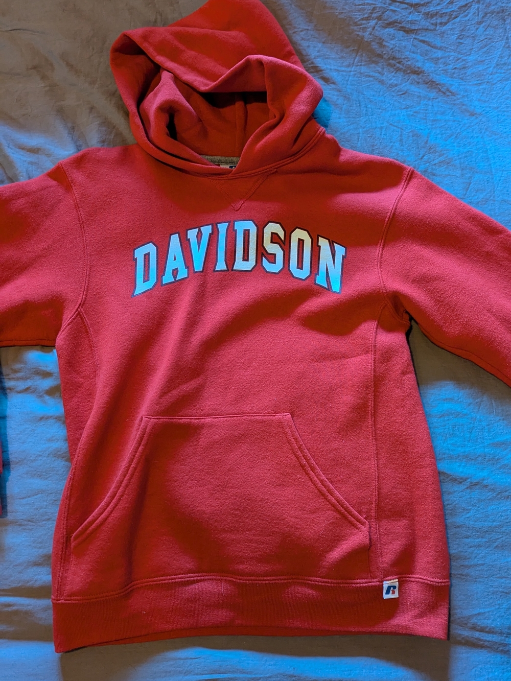 Russell Athletic Red Kids Hoodie with Davidson Logo